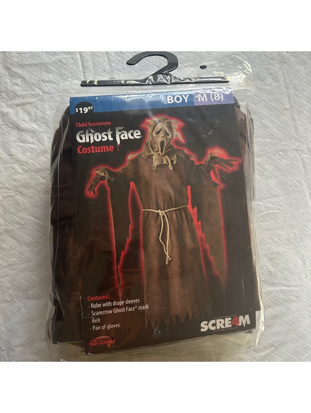 Fun World Scream 4 Scarecrow Ghost Face Costume Boy's Medium 8 Ghostface Mask
